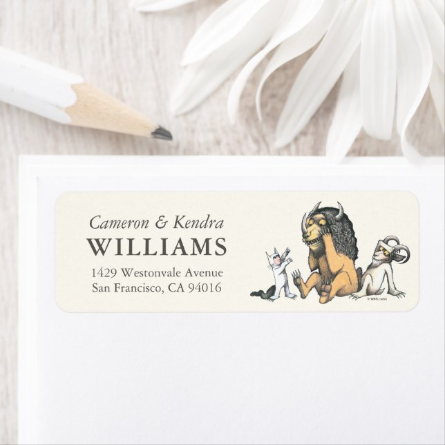 Etiqueta Max y las cosas salvajes jugando (In situ)