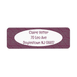 Etiqueta Mazas gris Art Deco