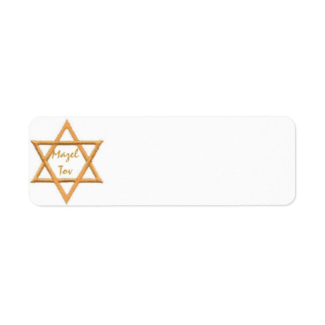 Etiqueta Mazel Tov/Buena Suerte (Frente)