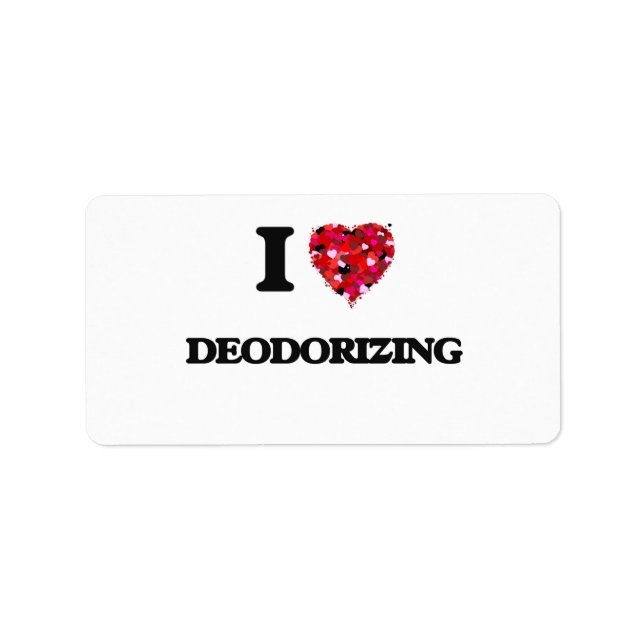 Etiqueta Me encanta desodorizar (Frente)