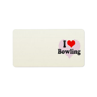 Etiqueta Me encanta el Bowling