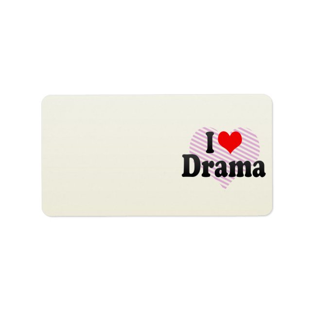 Etiqueta Me encanta el drama (Frente)
