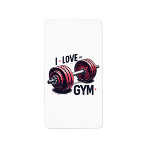 Etiqueta Me encanta el gimnasio