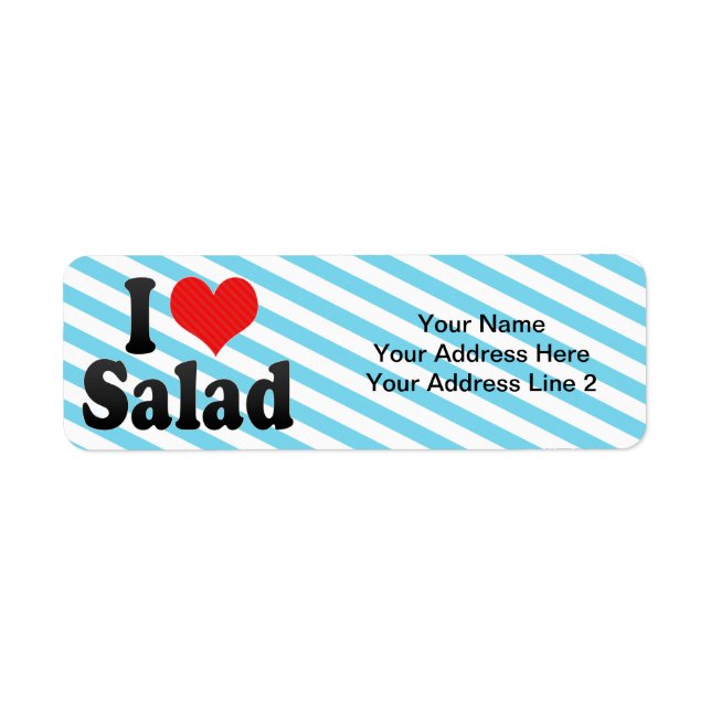 Etiqueta Me encanta la ensalada (Frente)