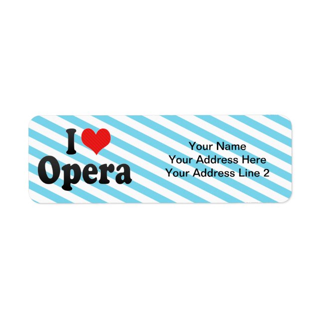 Etiqueta Me encanta la ópera (Frente)