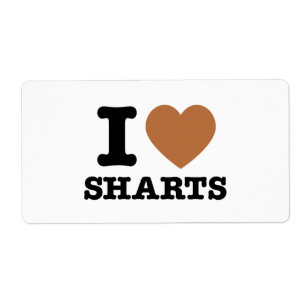 Etiqueta Me encanta los sharts Gráfico divertido