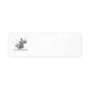 Etiqueta Me Encanta Mi Perro Blanco Pequeño - Westie