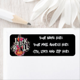 Etiqueta Me encanta Rock N Roll Electric Guitar Return Addr