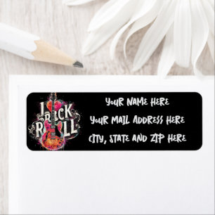 Etiqueta Me encanta Rock N Roll Electric Guitar Return Addr