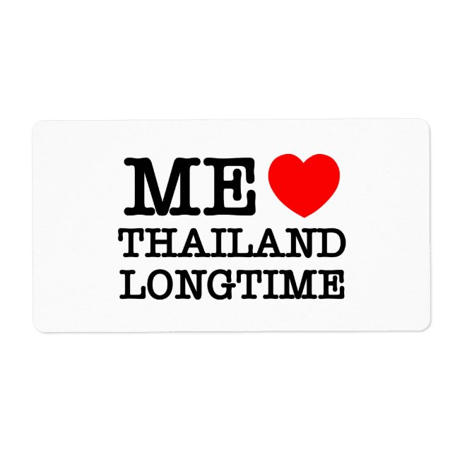 ETIQUETA ME ENCANTA TAILANDIA DURANTE MUCHO TIEMPO (Frente)