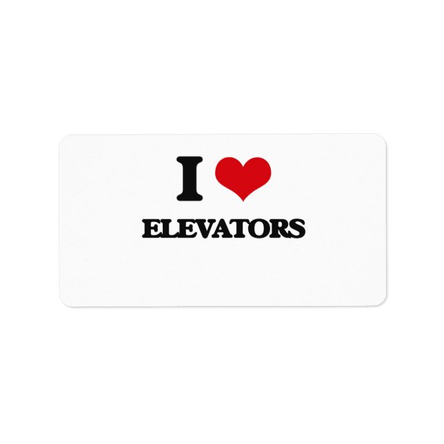 Etiqueta Me encantan ELEVATORS (Frente)