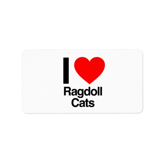 Etiqueta me encantan los ragdoll (Frente)