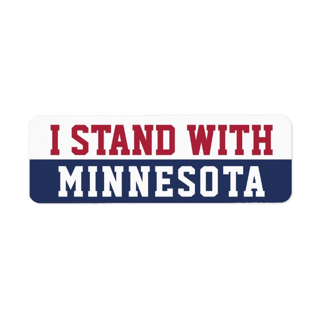 Etiqueta Me mantengo con Minnesota  (Frente)