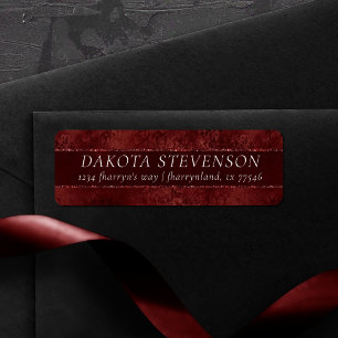 Etiqueta Medianoche Henna Romance   Red Satiny Grunge