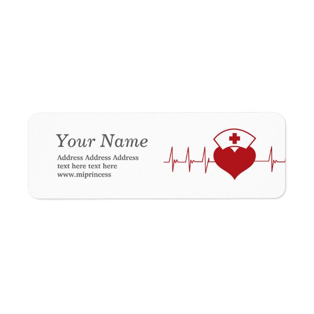 Etiqueta médica, Enfermería, médico (Frente)