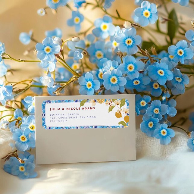 Etiqueta Mediterranean Lemon Amalfi Coast Baby Shower (Subido por el creador)