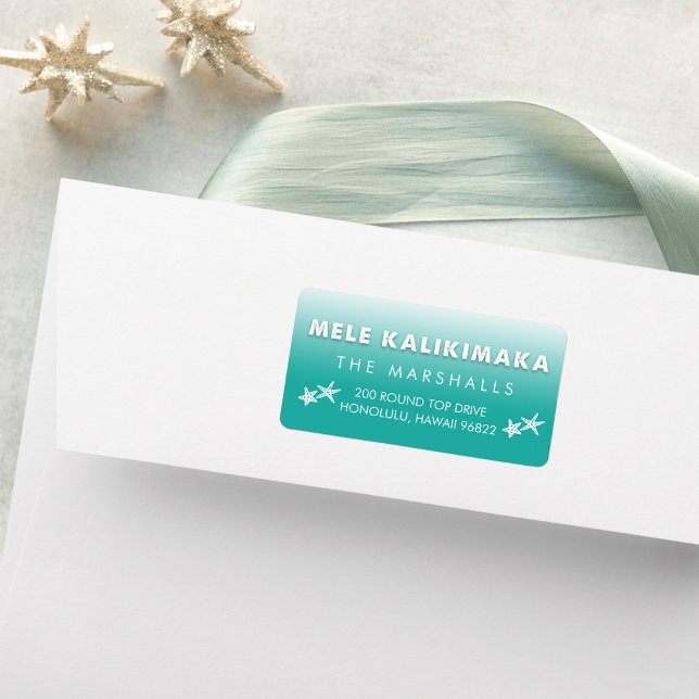 Etiqueta Mele Kalikimaka Dirección de devolución de Navidad (Subido por el creador)