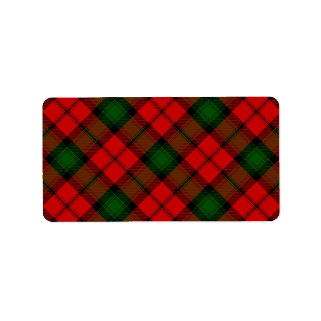 Etiqueta Melocotonus tartan (Frente)