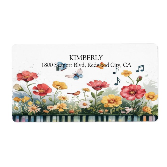 Etiqueta Melodías en flor (Frente)