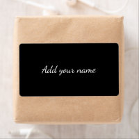 Mensaje de texto de nombre de agregado sólido negr