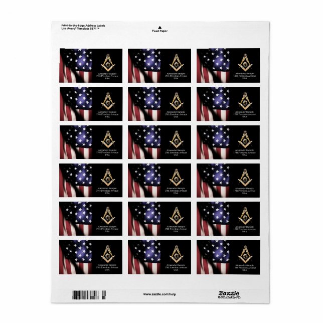 Etiqueta Mentes masónicas (amarillentas) (Hoja Entera)