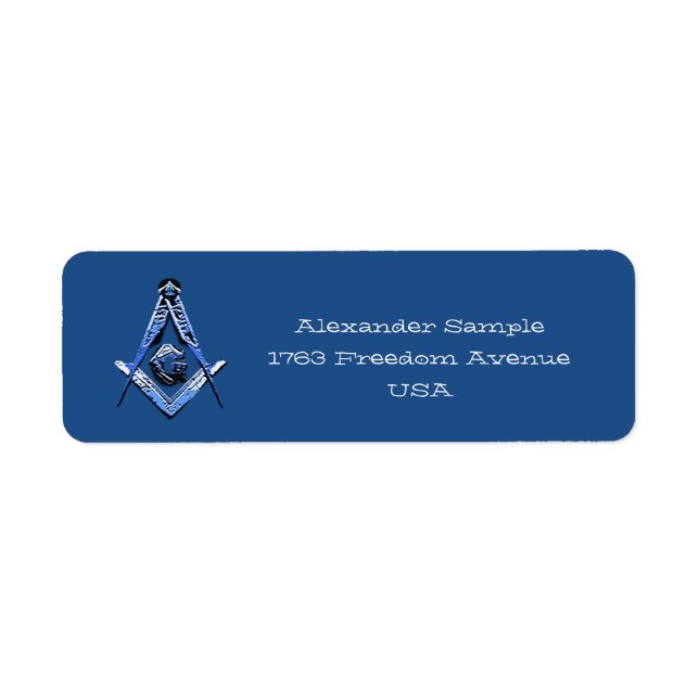 Etiqueta Mentes masónicas (azul) (Frente)