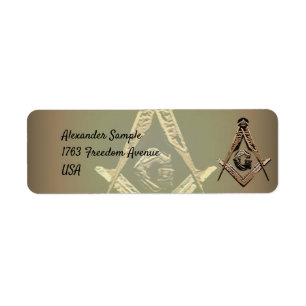 Etiqueta Mentes masónicas (dorado)