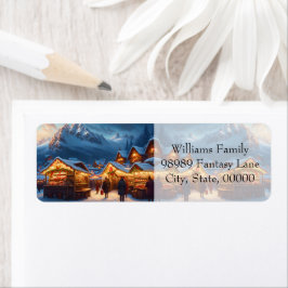 Etiqueta Mercado de navidades en las montañas - personaliza