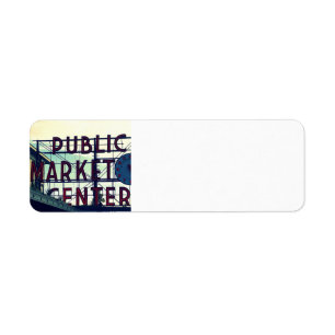 Etiqueta Mercado Pikes Place de Seattle