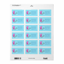 Mermaid Bunny Address Labels