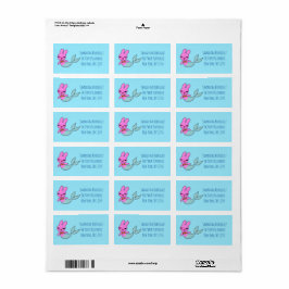 Etiqueta Mermaid Bunny Address Labels