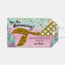 Etiqueta Mermaid Gracias