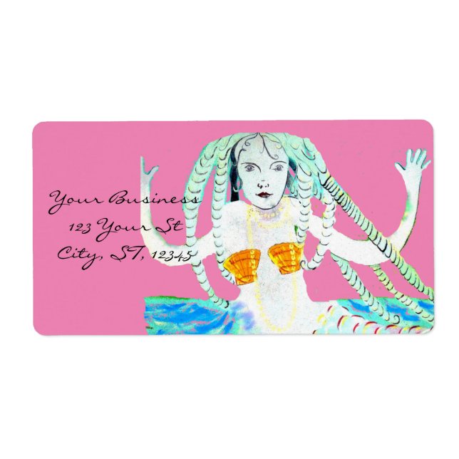 Etiqueta Mermaids con Dreadlocks Thunder_Cove (Frente)