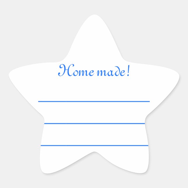 Etiqueta mermelada azul “Hogar made " (Anverso)