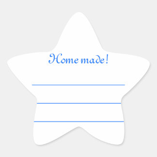 Etiqueta mermelada azul “Hogar made "