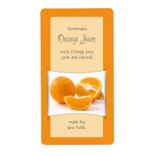 Etiqueta Mermelada elegante del atasco del zumo de naranja
