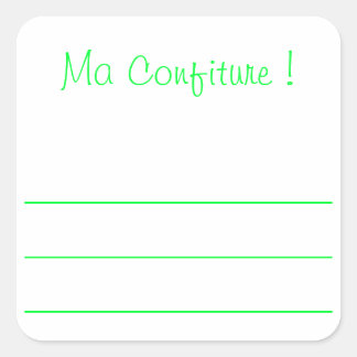 Etiqueta mermelada verde “mi mermelada "