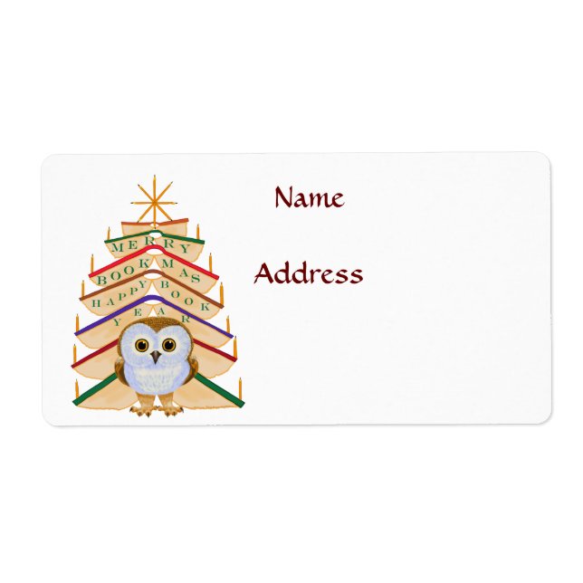 Etiqueta Merry Bookmas (Frente)