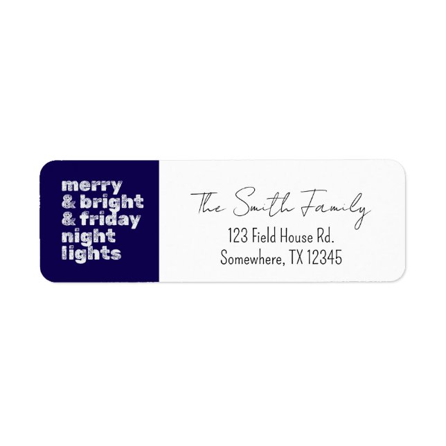 Etiqueta Merry & Bright & Friday Night Lights (Frente)