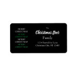 Etiqueta Merry Christmas Big Green Tree Mod Return Address<br><div class="desc">Make your hoidays a little easier and get in the Christmas Spirit with this Christmas modern design Return address label. green and white design.</div>