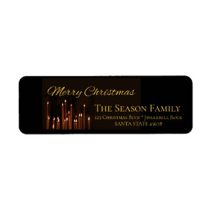 Etiqueta Merry Christmas candles Christmas label