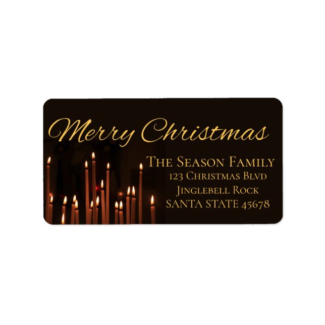 Etiqueta Merry Christmas Candles Christmas label (Frente)