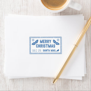 Etiqueta merry christmas dec 25 santa mail