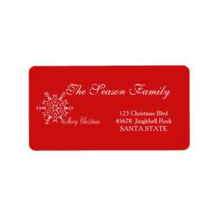 Etiqueta Merry Christmas Holiday Address Label