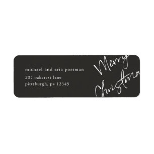 Etiqueta Merry Christmas Mailing Label