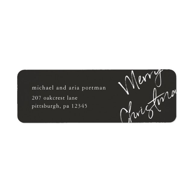 Etiqueta Merry Christmas Mailing Label (Frente)