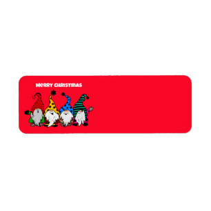 Etiqueta Merry Christmas Nomes address label