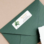 Etiqueta Merry Christmas Palm Tree Moving Return Address<br><div class="desc">Navidades Holiday Coastal Moving Palm Return Address Label puede hacer personalizar fácilmente pulsando el botón "Personalize" (Personalizar).</div>