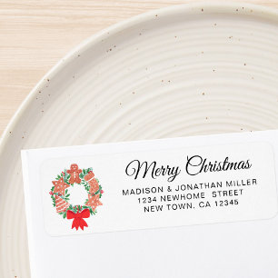 Etiqueta Merry Christmas Return Address
