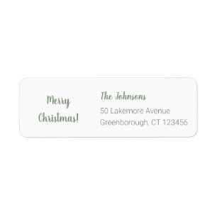 Etiqueta Merry Christmas Sage Green Family